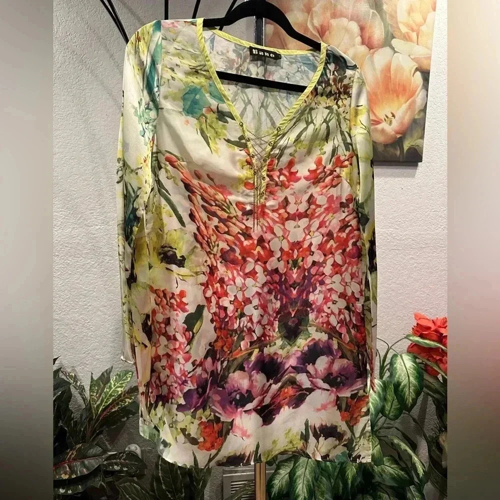 Bano floral mini dress size 1 - Picture 2 of 10